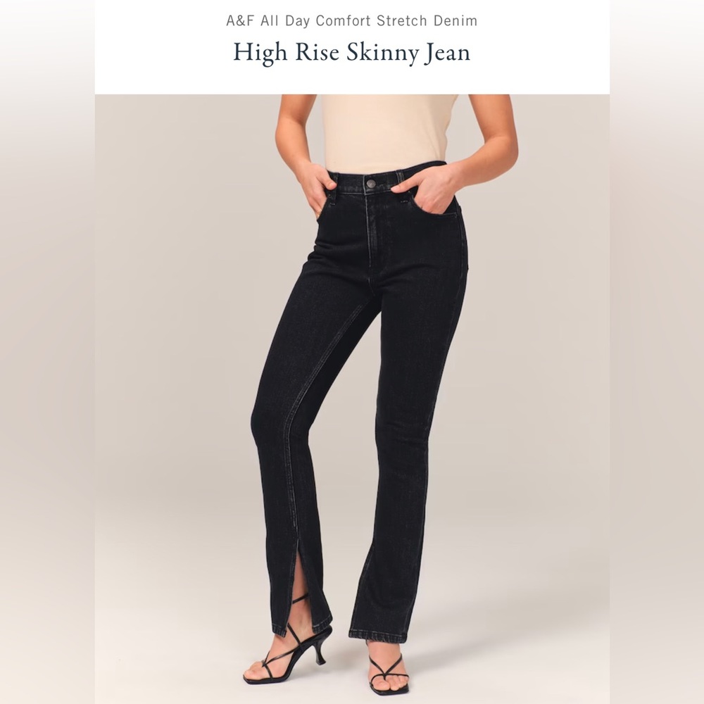 Abercrombie High Rise Skinny with Vent Hem